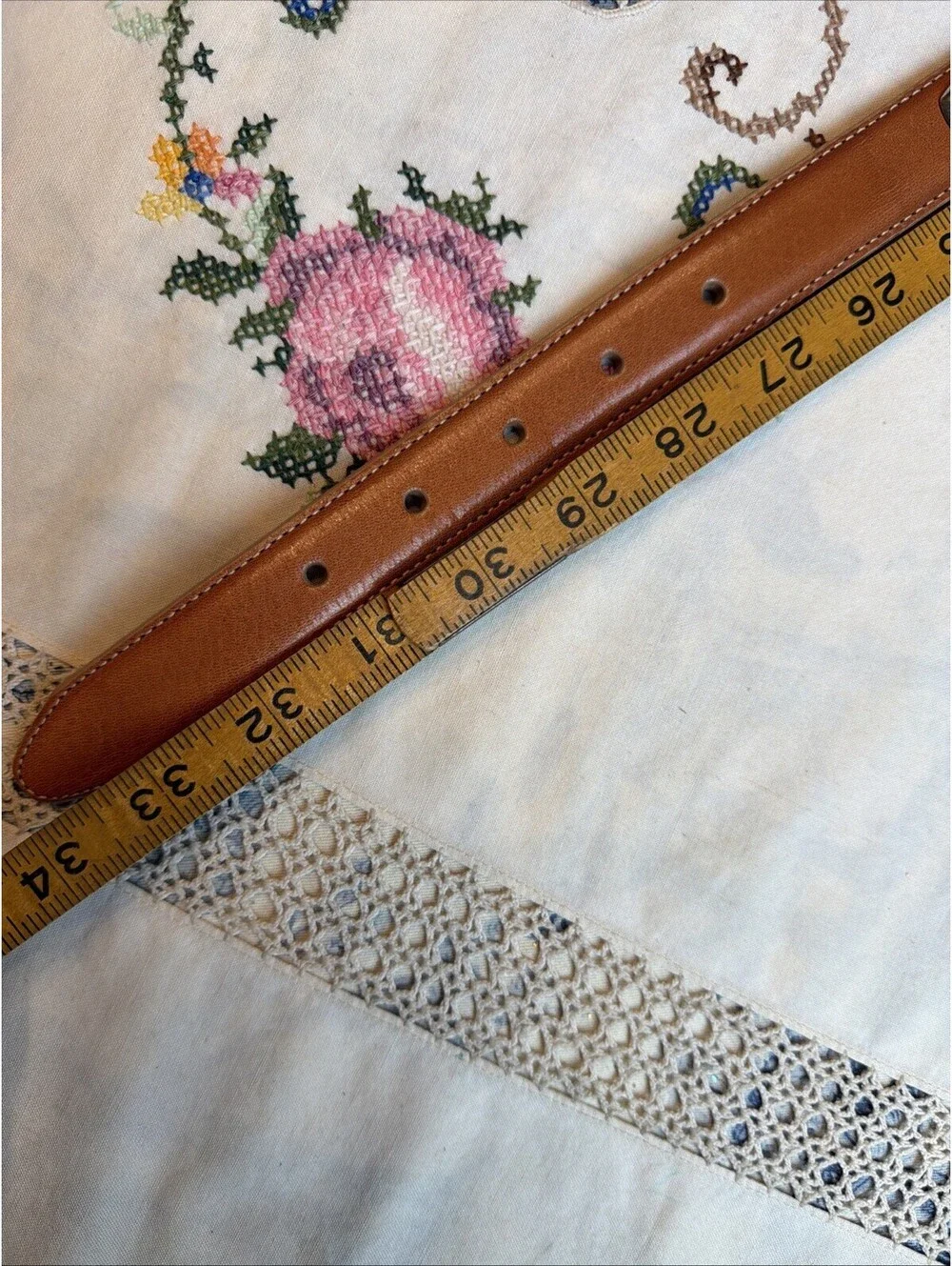 Brighton Tan Leather “I Love Golf” Belt Medium USA Made